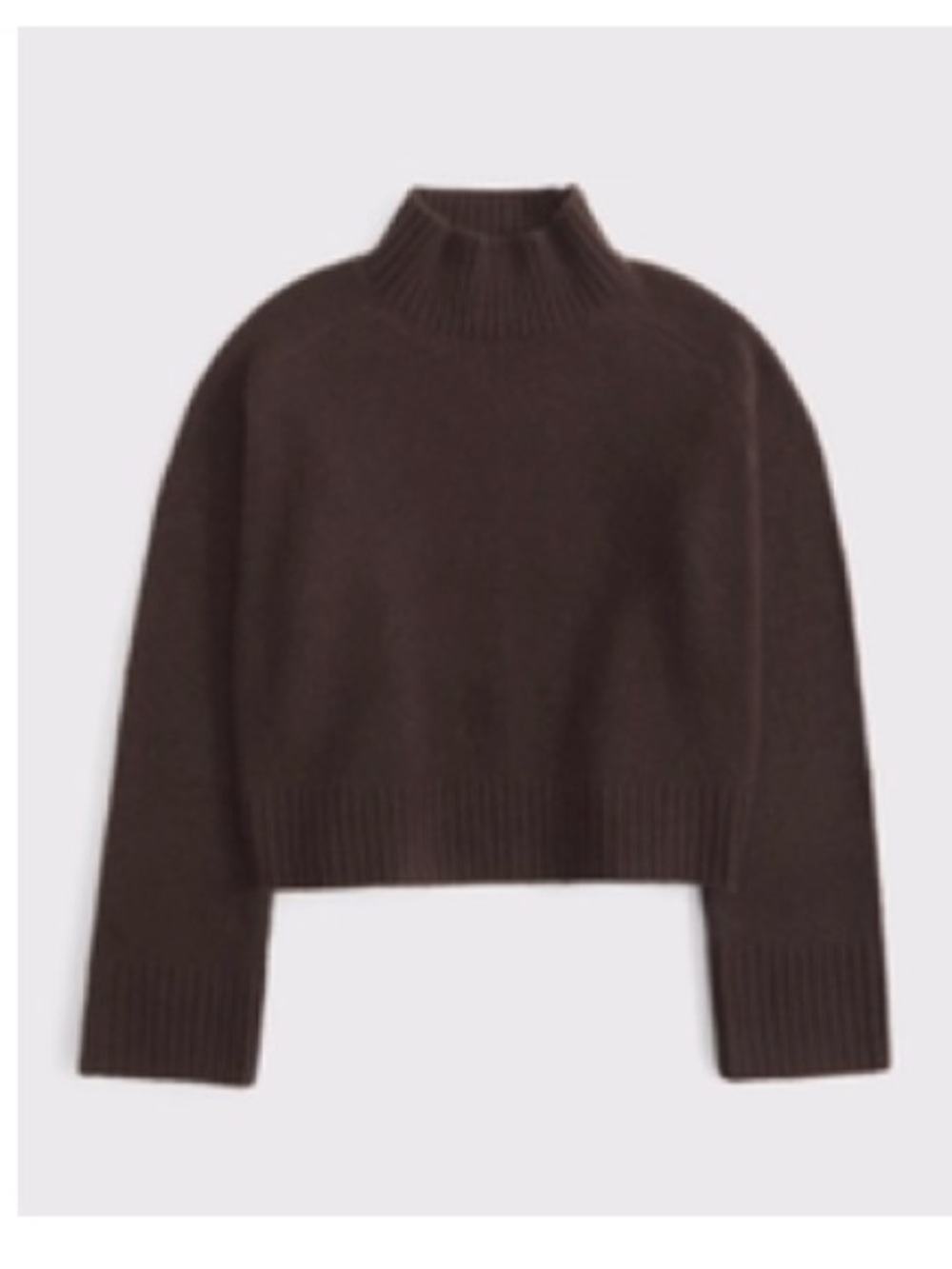 Abercrombie & Fitch Chocolate Brown Mock Neck Sweater